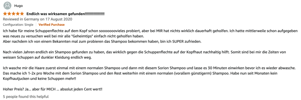 Sorion Repair Shampoo - шампунь от псориаза