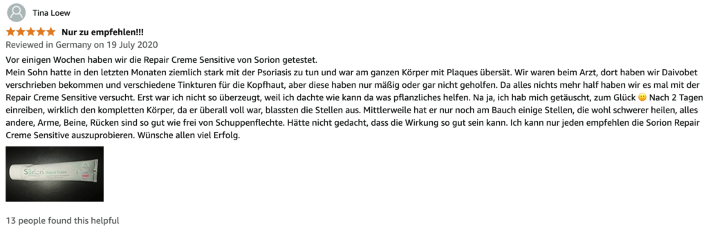 Sorion Repair Cream Sensitive - крем от псориаза